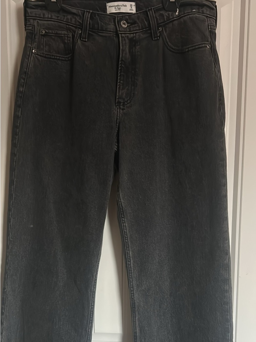 Abercrombie & Fitch women’s Washed Black baggy Jeans